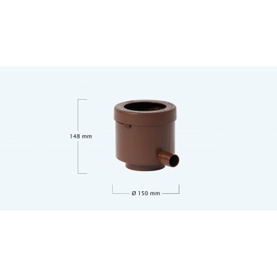 Zberač dažďovej vody s filtrom de Luxe, hnedá